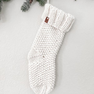 Chunky Knit Stocking, Christmas Stockings for Family, Babys First Christmas Gifts for Infants, Gender Neutral, Farmhouse Stocking