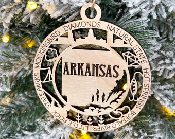 Arkansas Christmas Tree Ornament - 2022 Christmas Ornament