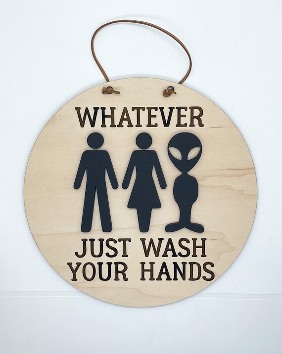 Alien Just Wash Your Hands Bathroom Sign / Funny Bathroom - Etsy Alien Just Wash Your Hands Bathroom Sign / Funny Bathroom - Etsy