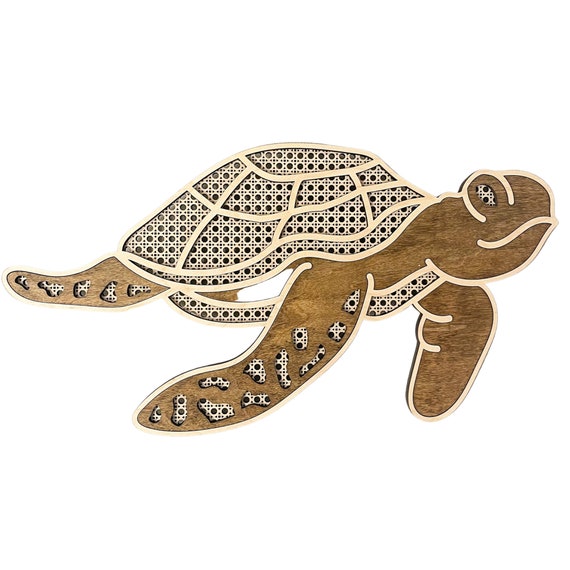 Rattan Turtle Wall Hanging Etsy