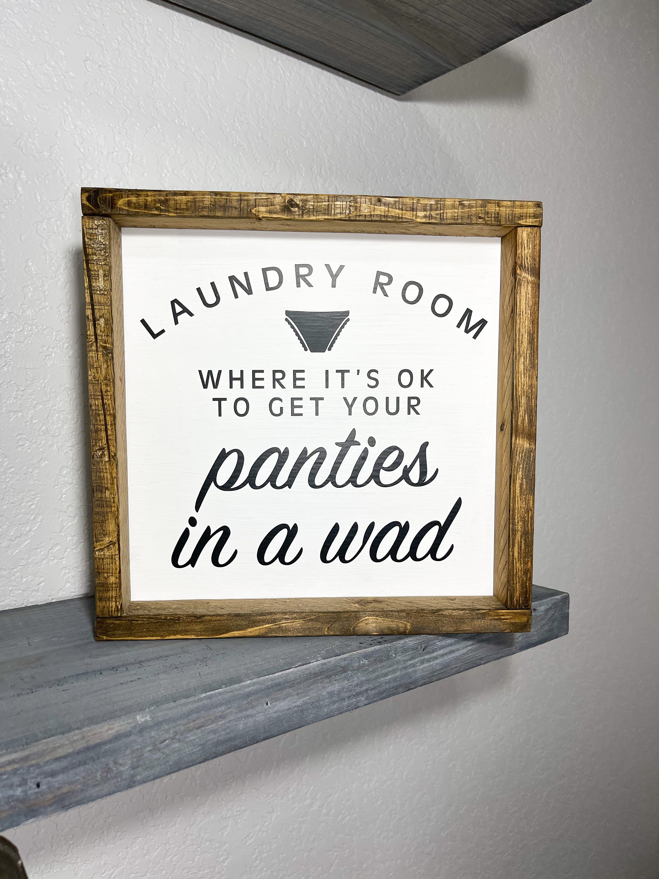 Panties in a Wad / Laundry Room Decor / Funny Home Decor Etsy