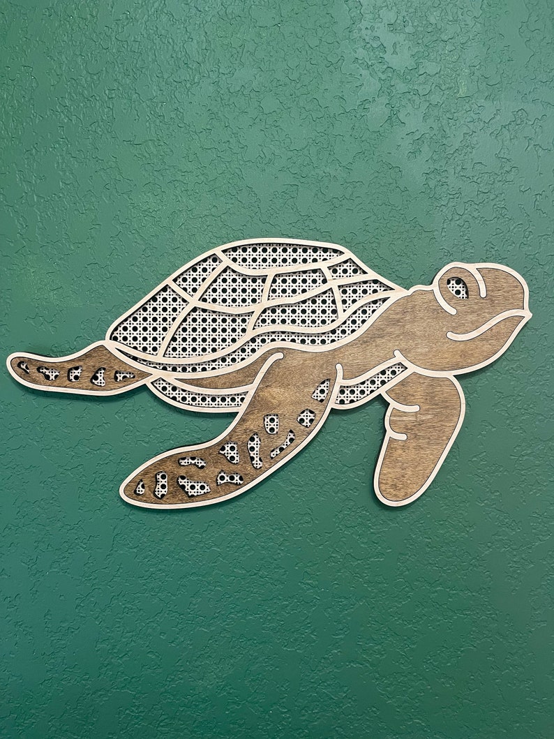 Rattan Turtle Wall Hanging Etsy