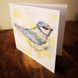 Carte oiseau bleu