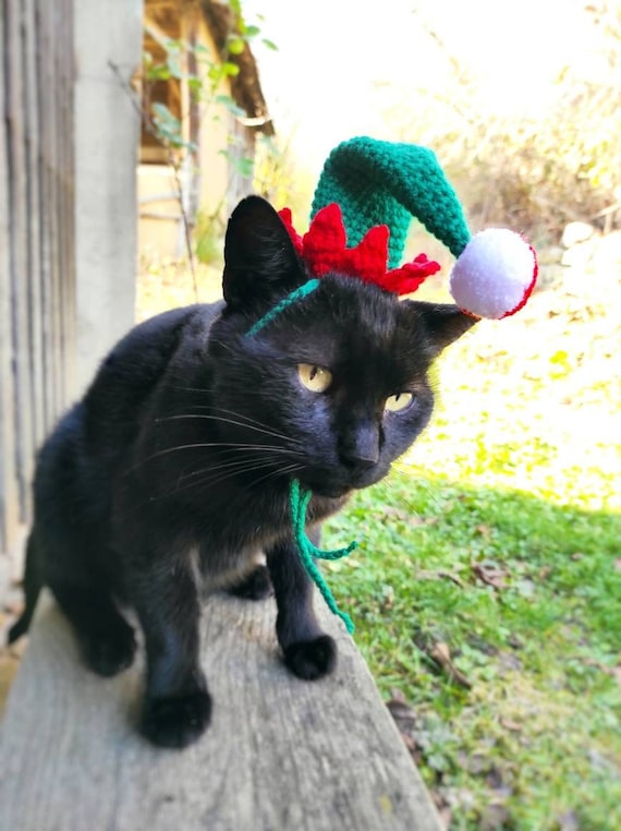 Cat Elf Elf Cat Hat Elf Hat Christmas Cat Hat Pet Costume Cat