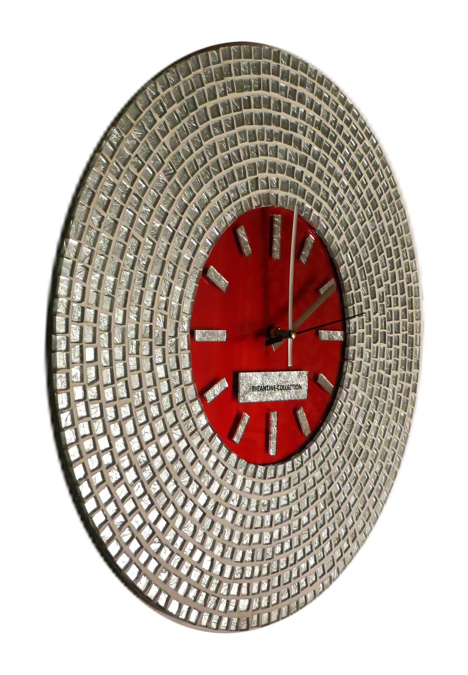 Mosaic clockWall clock Golden mosaic wall clockCustom wall Etsy