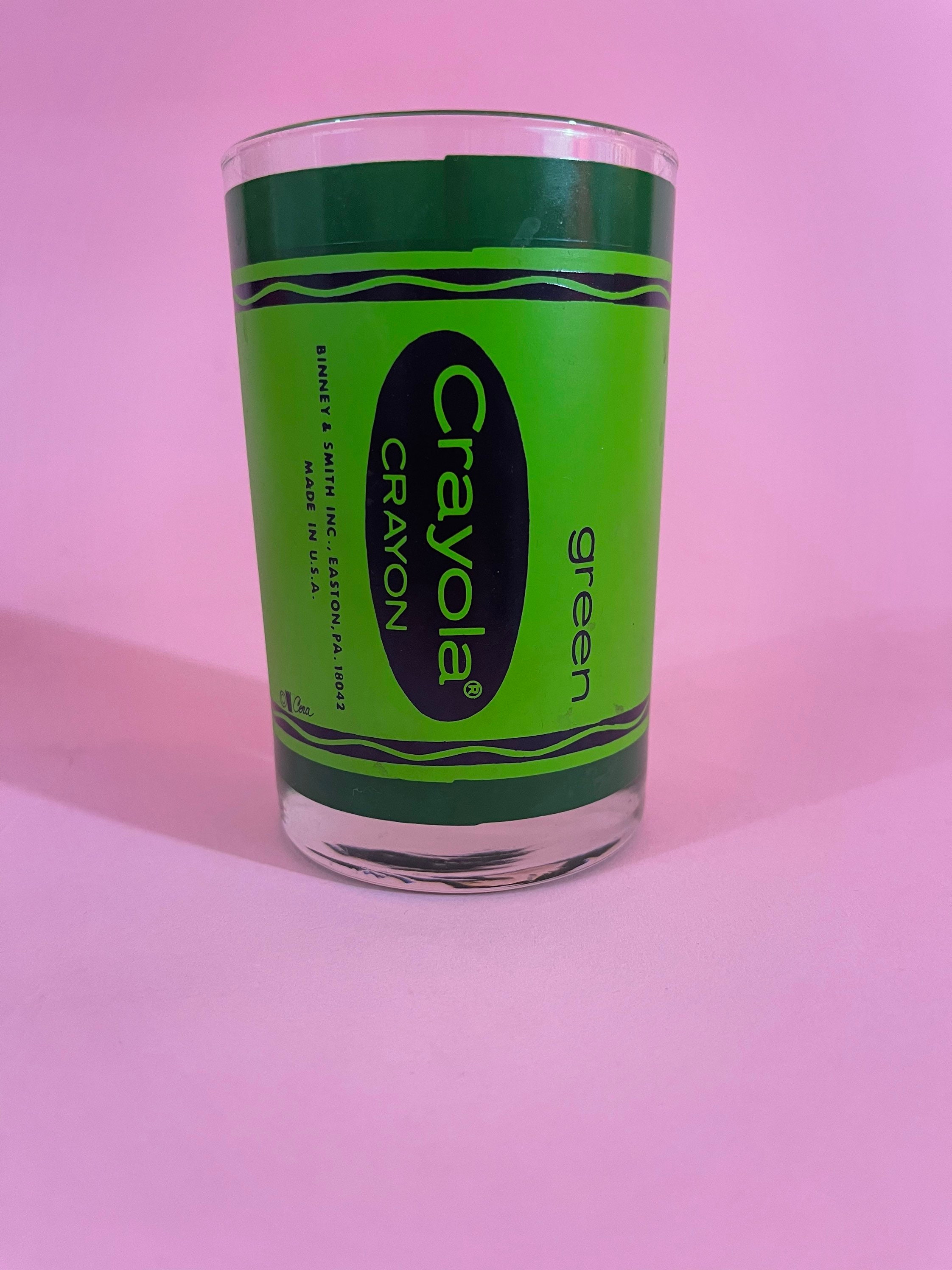 Vintage Set of Crayola Crayon Drinking Glasses Binney & Smith Etsy