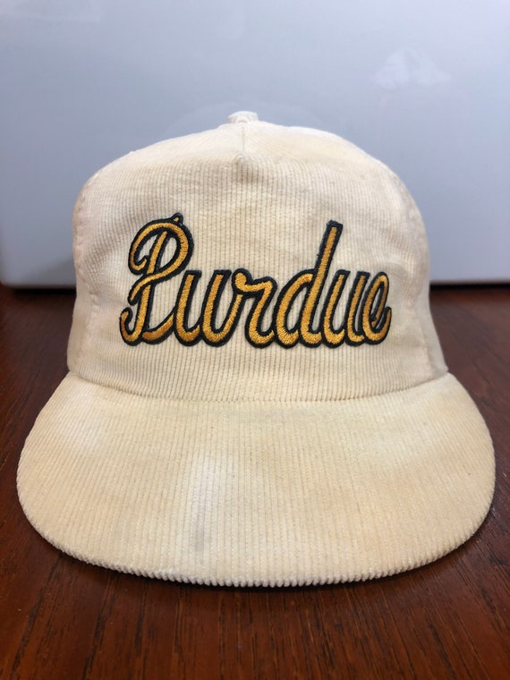 Vintage Purdue Corduroy Basketball Hat/Cap/College Basketball Etsy