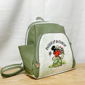 Puckerup buttercup, nostalgic character backpack, child gift, Disney lover, Back to school, gift ideas, Tiana