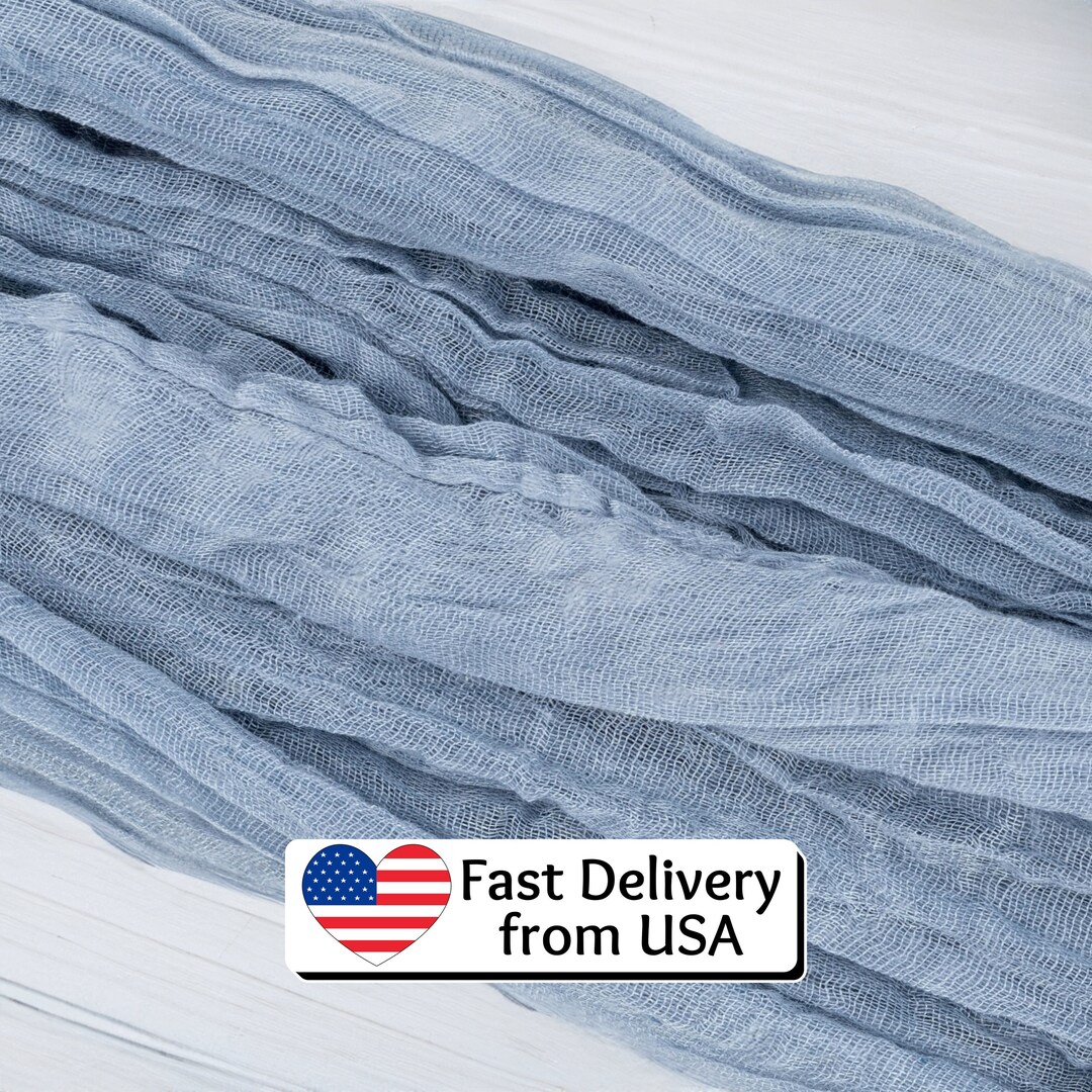 Dusty Blue Table Runner Table Runner Cheesecloth Cheese Etsy