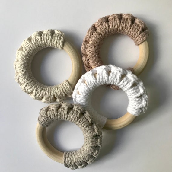 macrame baby teether