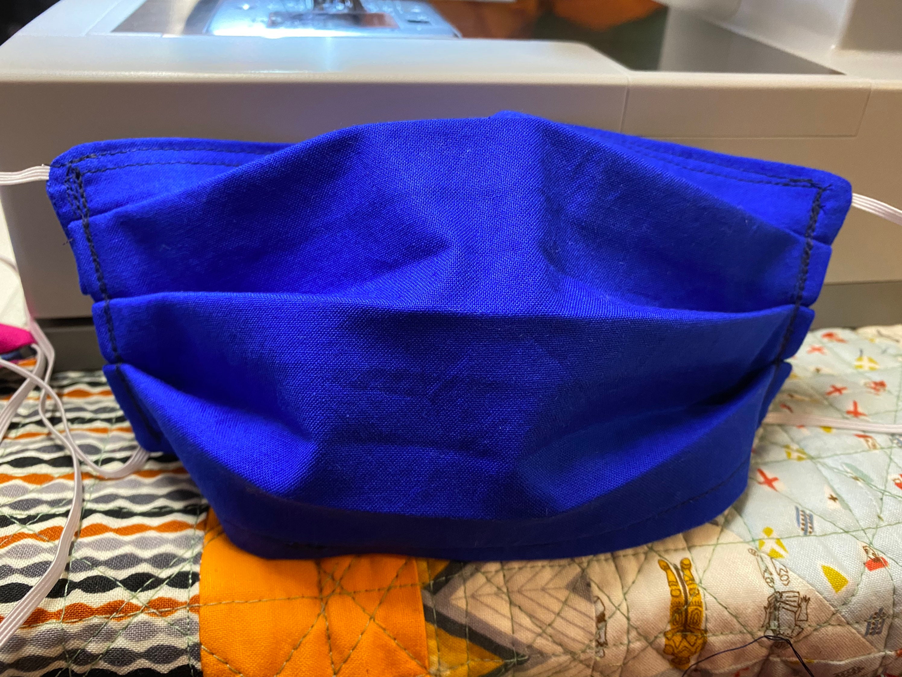 Decorative Fabric Face Mask Solid with Elastic Over the Ears