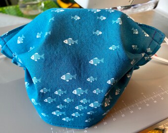 LAST ONE FISH Modern Quilting Fabric Face Mask