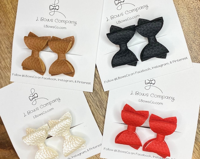 Teeny Bow Hair Clips, Pair, Mix and Match