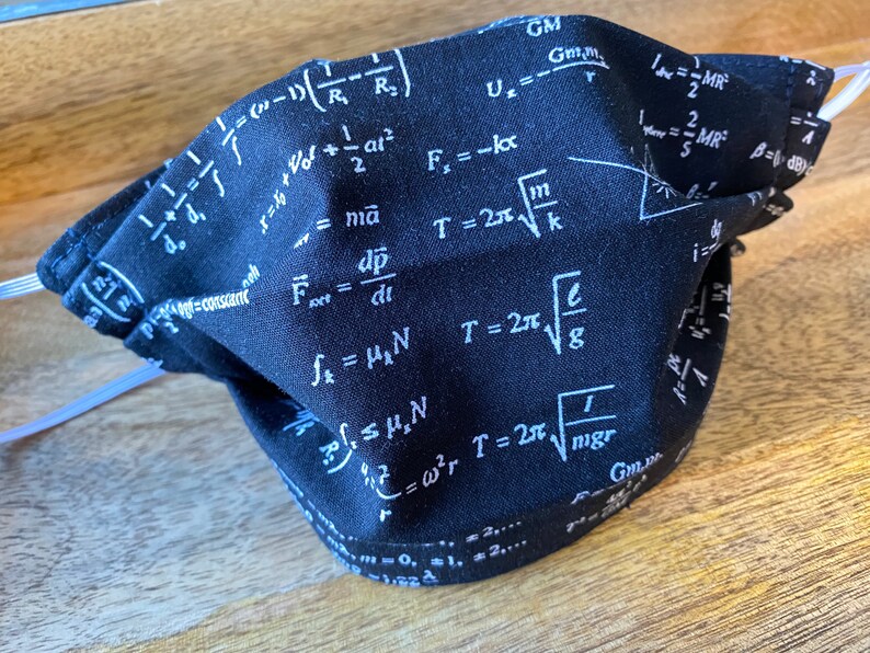 MATH Equation Science Quilting Fabric Face Mask image 1
