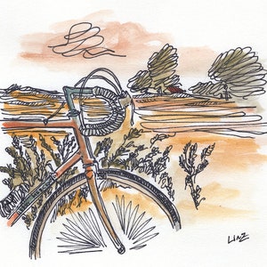 Tour de France Cycling Print, Cycling Poster, Cycling Art