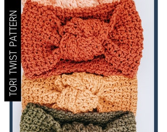 Crochet Pattern | Tori Twist Headwrap Crochet Pattern | Digital Download