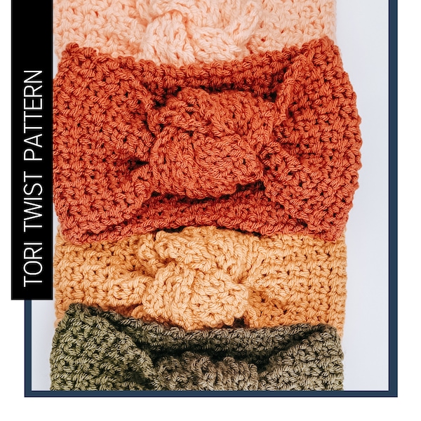 Crochet Pattern | Tori Twist Headwrap Crochet Pattern | Digital Download