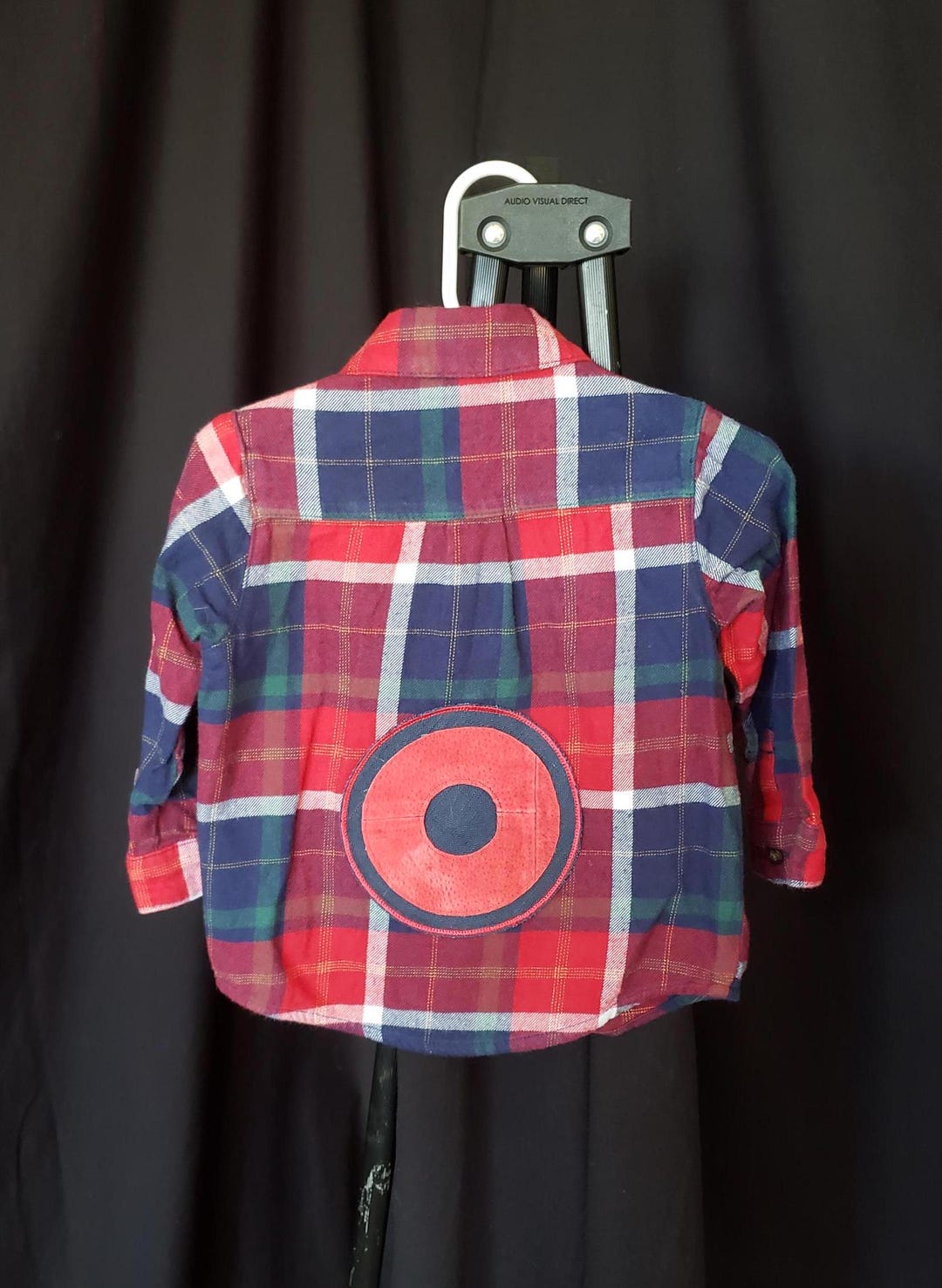 Toddler 18month Repurposed Red White and Blue Flannel Shirt OOAK ...