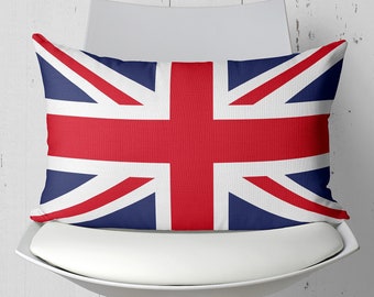 Union Jack Flag Cushion Cover with Double Sided Printing | Different Size Options | United Kingdom Flag Suede Pillow Cover, OEKO-TEX®