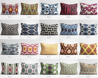 ikat print pillows