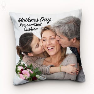 Mothers Day Gifts Personalised Cushion, Custom Personalised Pillow Cover for Mothers Day Gift, Double Sided on the Velvet with Multi Sizes