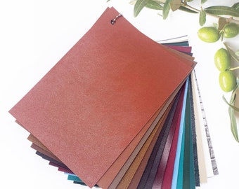 Vegan Leathers Colourful Sample Collection from Olive Pomace 100% Vegan Plant Based Awarded Next-Gen Sustainable Faux Leathers For Crafts