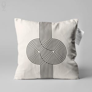 Bauhaus Cushion with Mid Century Themed, Bauhaus Retro Pillow Covers, Double Sided Printed on the Soft Velvet Fabric with Multi Size Options