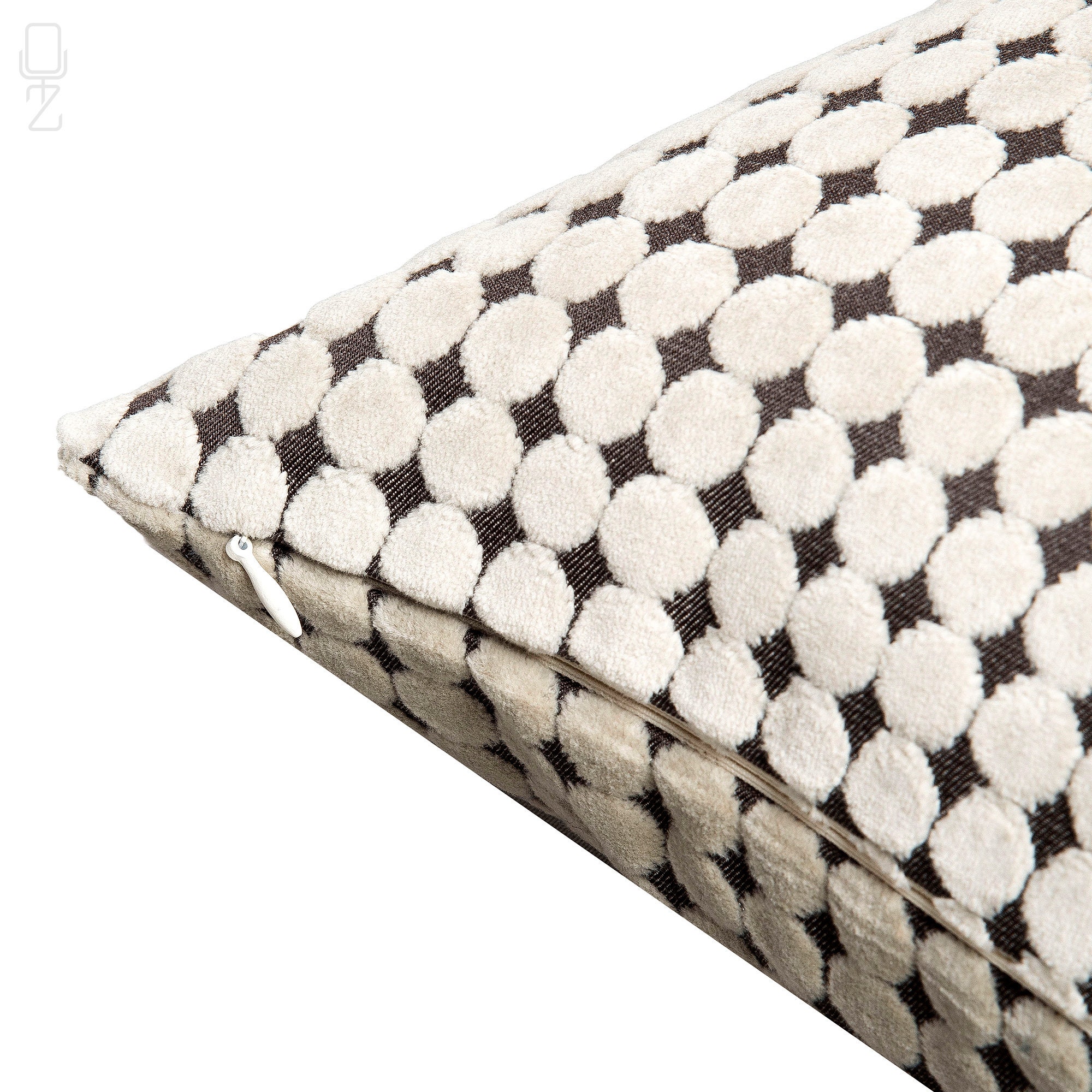 Cream Dots on the Black Silk Velvet Cushion Cover Geometric - Etsy UK
