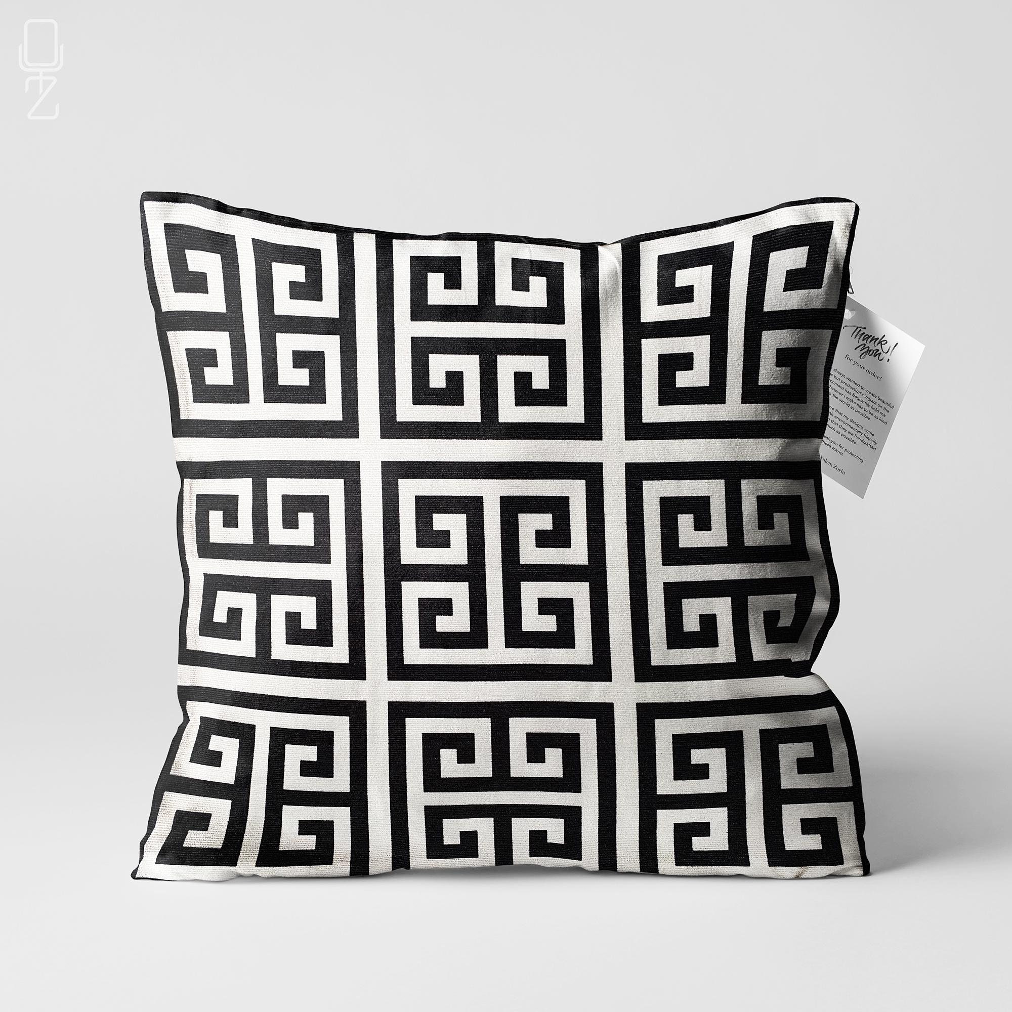 Etsy black and white pillows hotsell