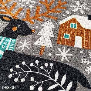 Housse de coussin de Noël | Thème renne, renard, écureuil et hibou avec 4 modèles différents, taies d'oreiller d'hiver de Noël recto-verso, plusieurs tailles image 6