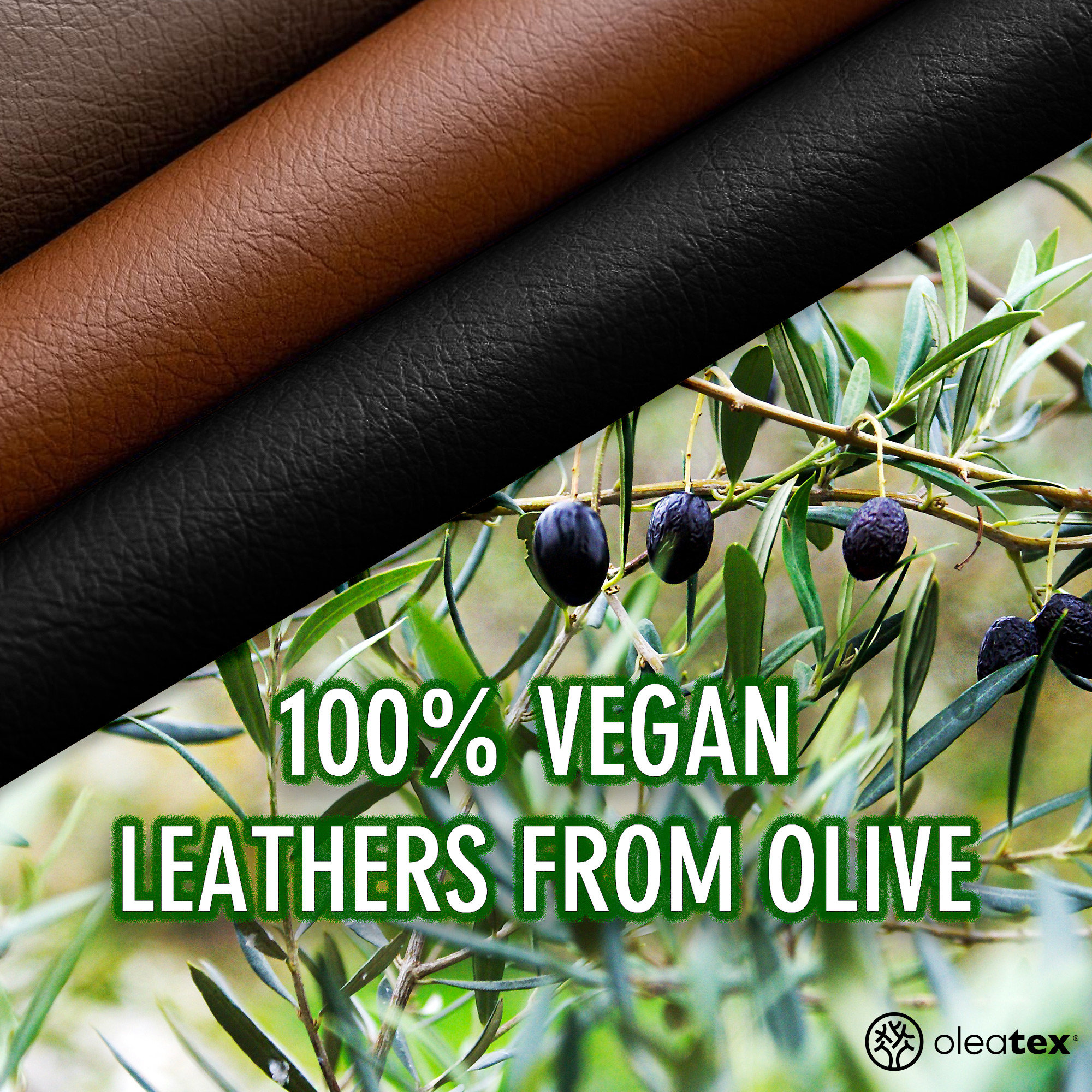 Faux Leathers from Olive, 100% Vegan Plant Based Awarded Next Generation Sustainable Material with Multi size & Models | Leathers For Crafts