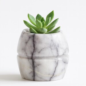 Real Marble Pot – Succulent Planter, Jewelry Dish, Pen Holder, Elegant Home Gift