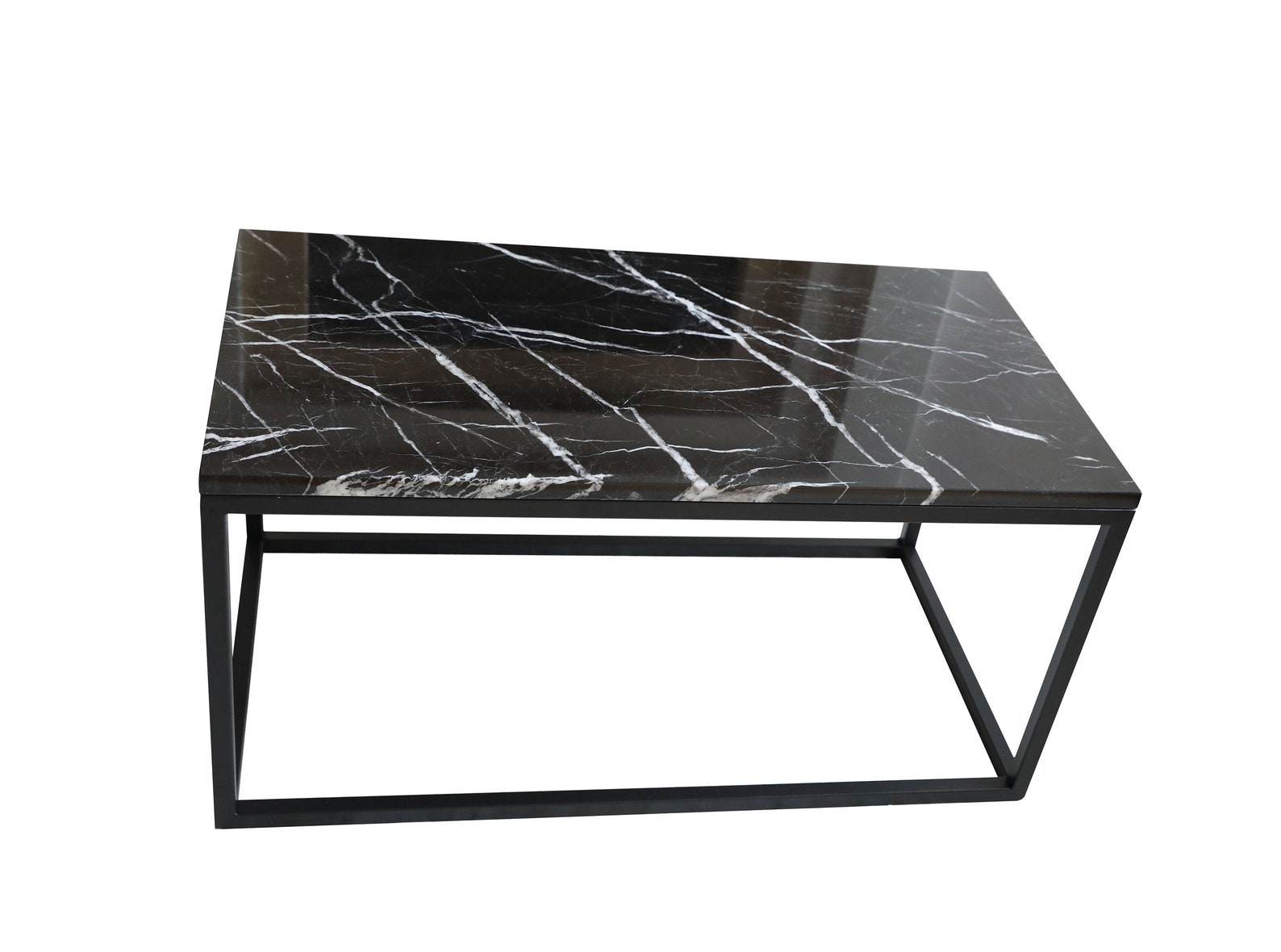 Black Marble Coffee Table Natural Marble Table Top Art Deco Etsy
