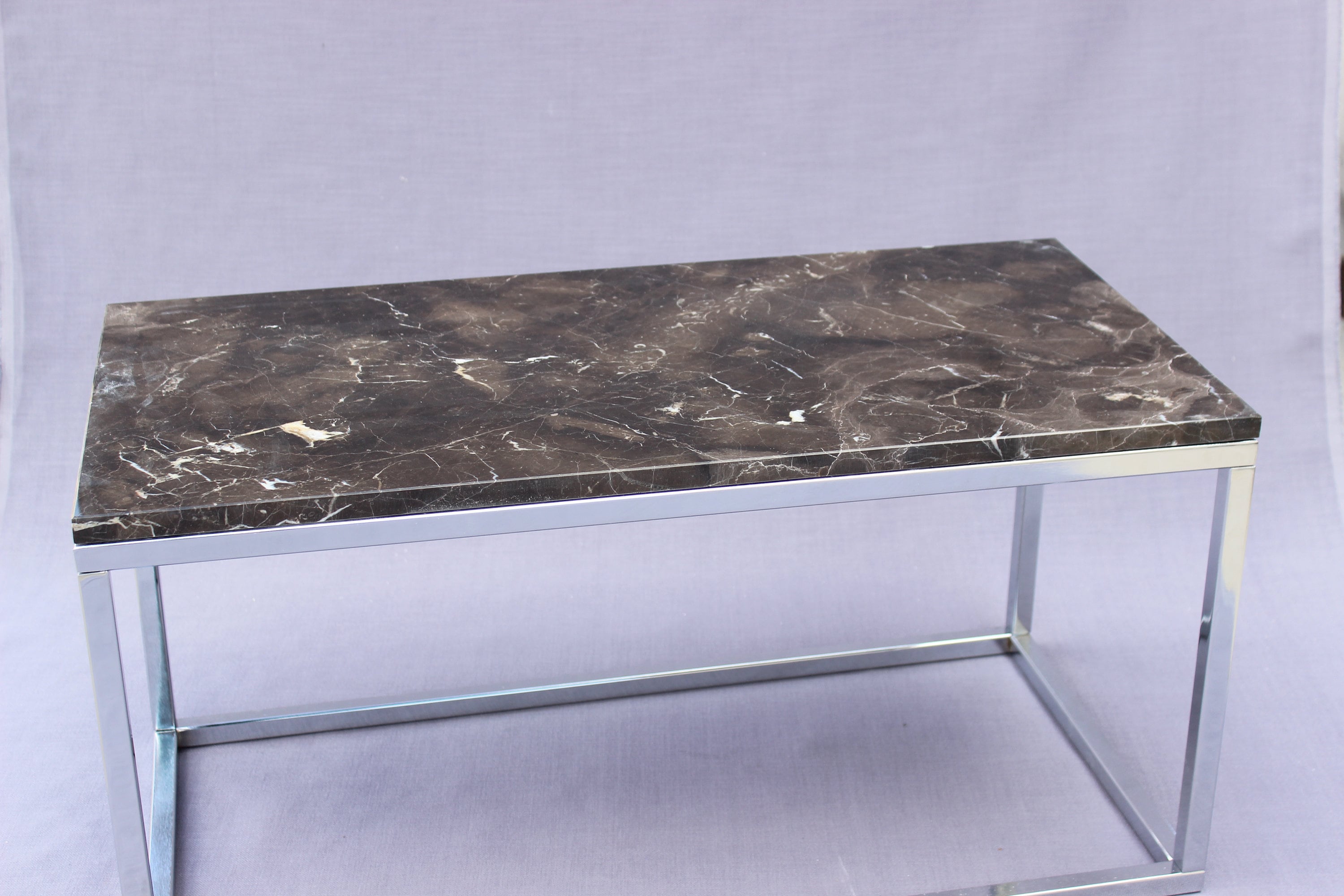 Dark Coffee Brown Marble Coffee Table Dark Brown Marble Etsy
