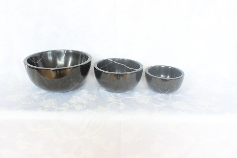 Solid Marble Bowl Black Marble Bowl Incense Bowl Genuine Marble Bowl 100/% Real Solid Marble Bowl Handcrafted Marble Bowl Fruit Bowl