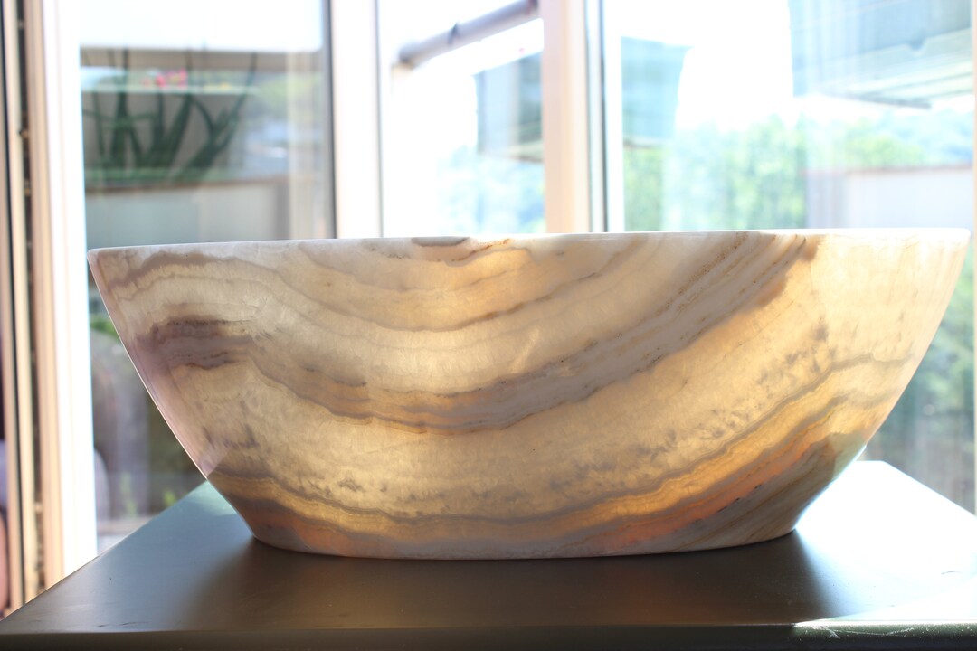 Marble Onyx Sink White Onyx Sink Lavatory Sink Onyx Vessel Etsy