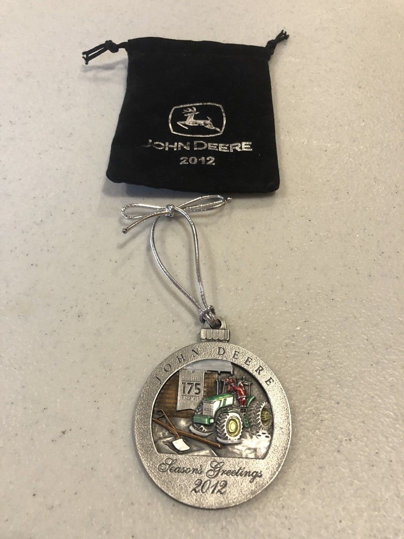 John Deere JD 2001 Pewter Christmas Ornament