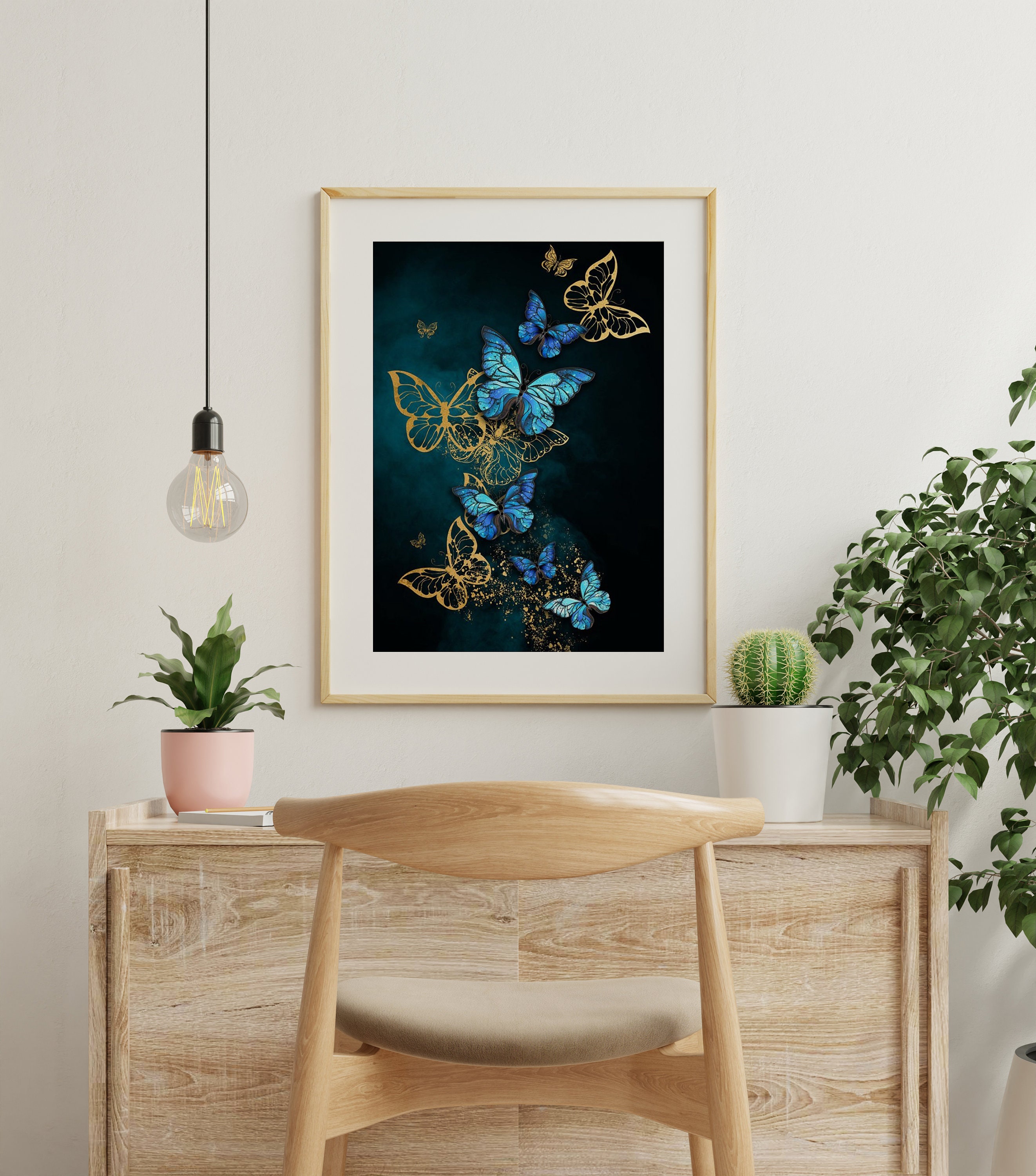Abstract Butterfly Wall Art Butterfly Print Entomology Art Etsy