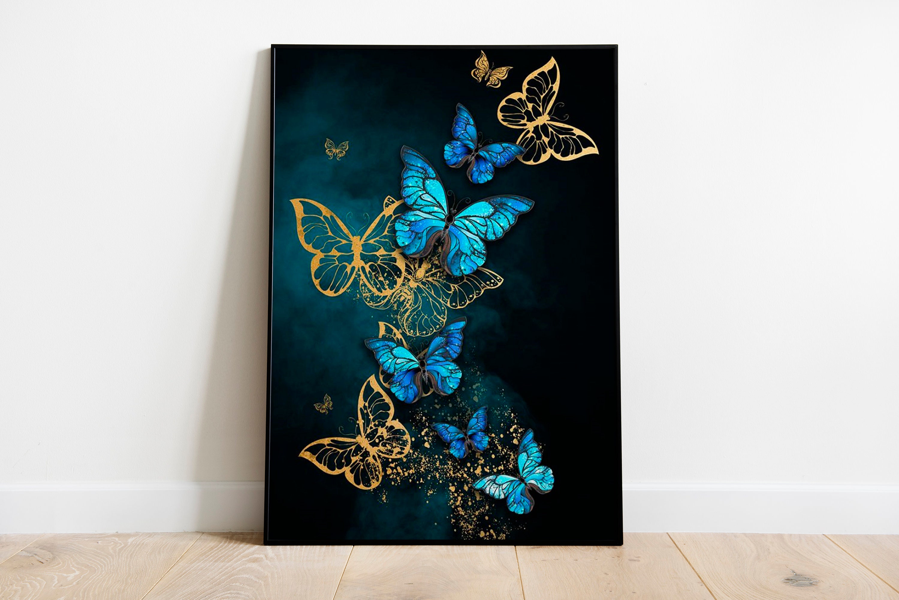 Abstract Butterfly Wall Art Butterfly Print Entomology Art Etsy