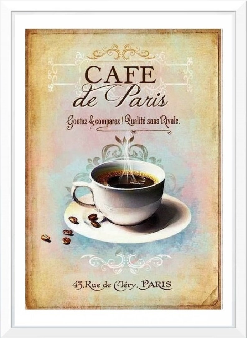 Kitchen Wall Art French Kitchen Posters Paris Poster Etsy