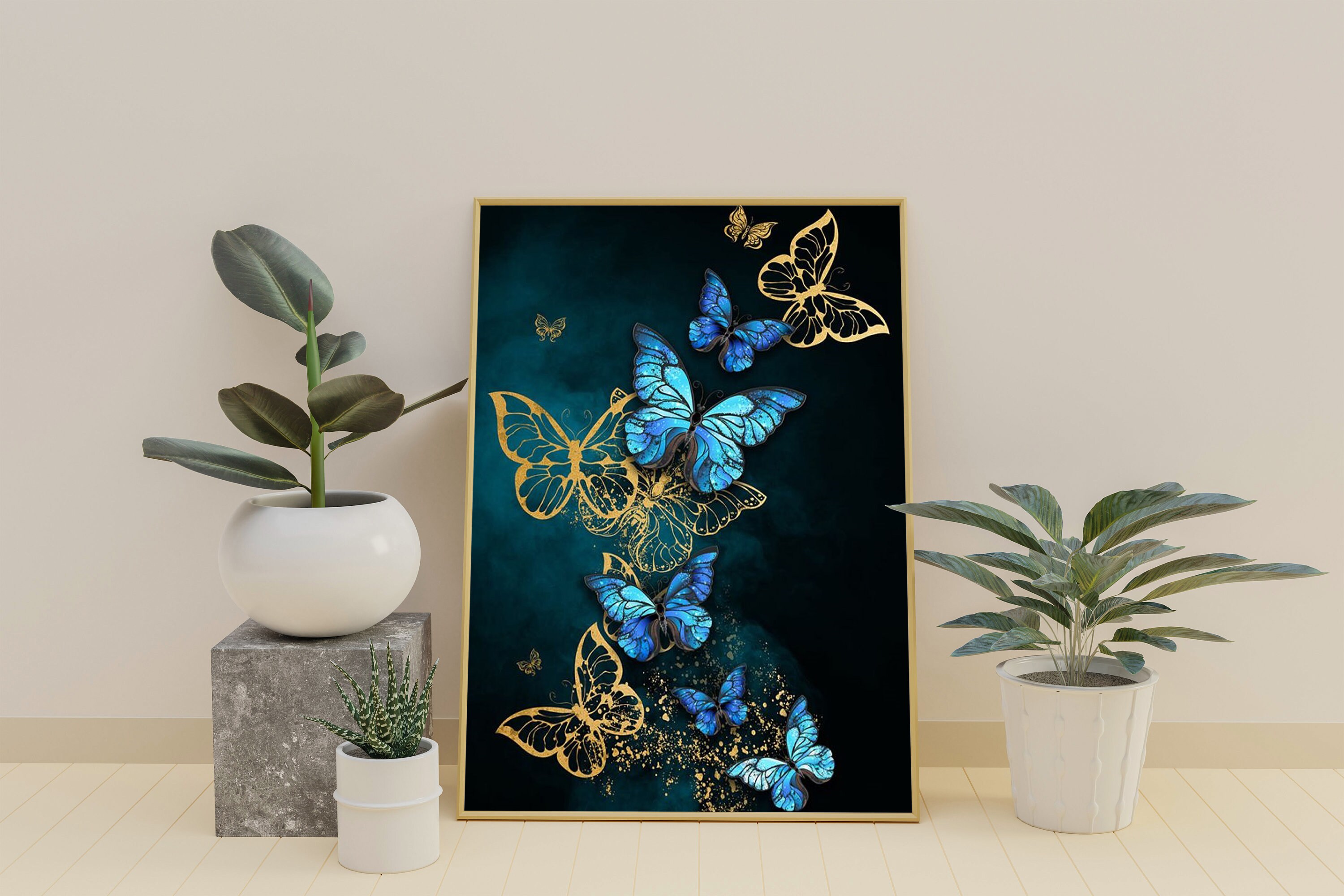 Abstract Butterfly Wall Art Butterfly Print Entomology Art Etsy