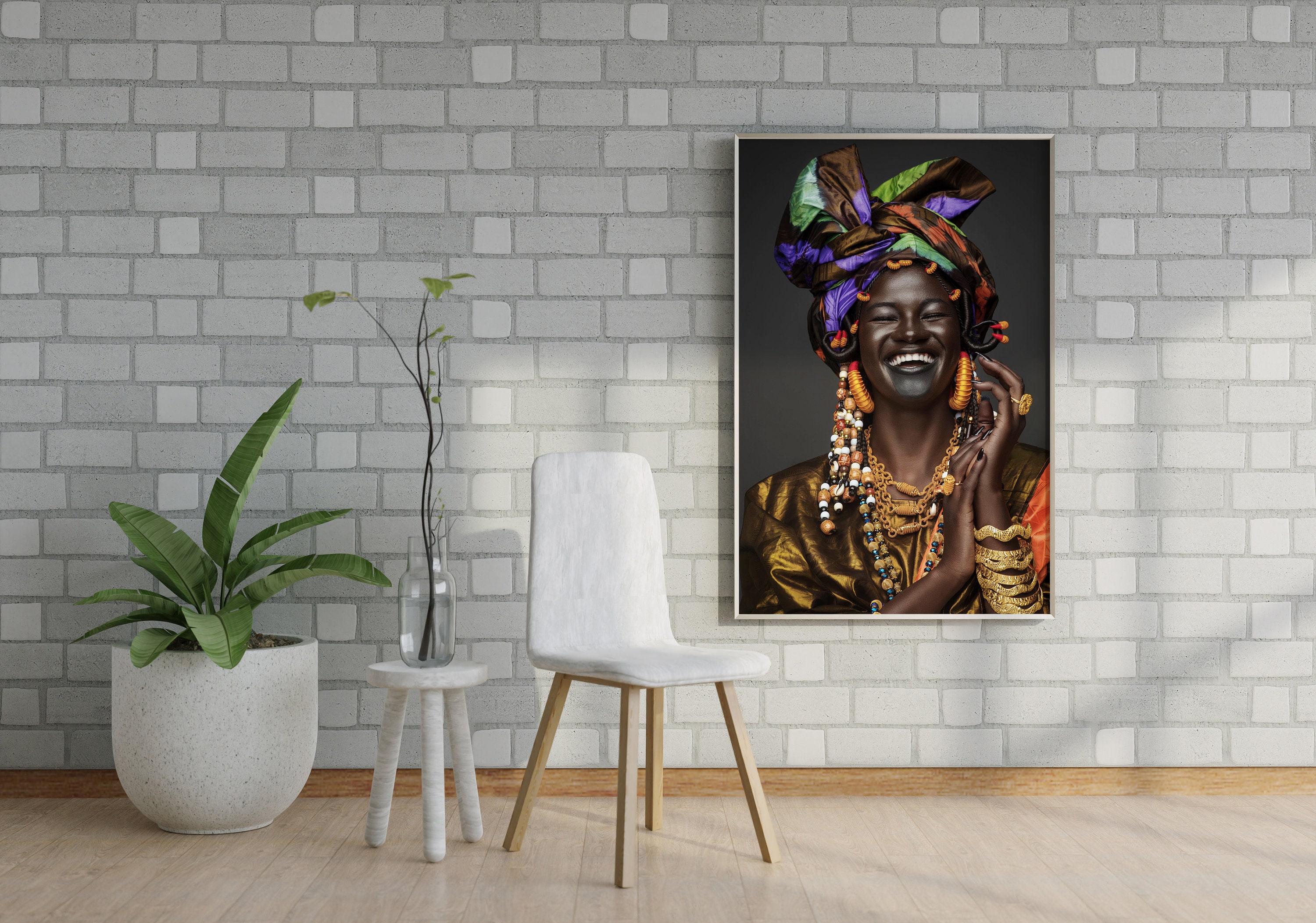 Tribal African Girl Art Decor African Queen African Art | Etsy