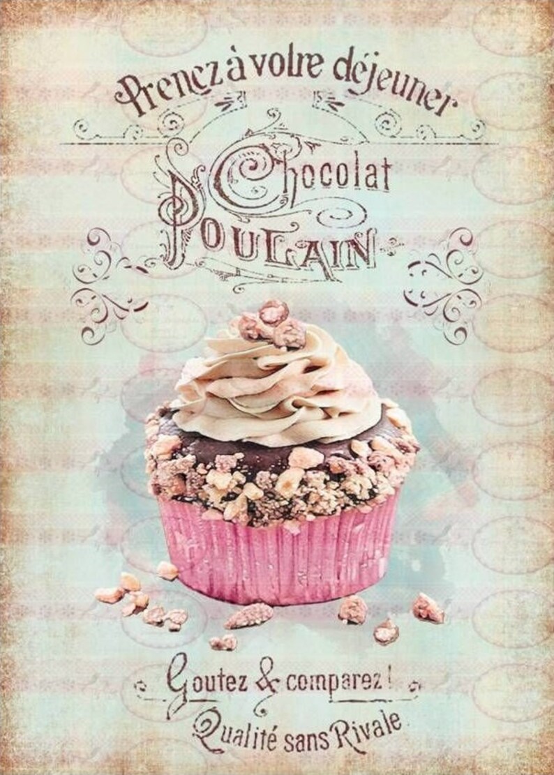 Kitchen Wall Art French Kitchen Posters Chocolate Print Etsy