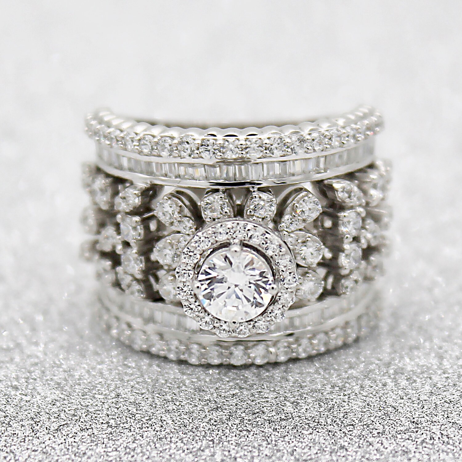 Statement Ring In Sterling Silver OR 9KT/14KT/18KT Gold Ring Etsy