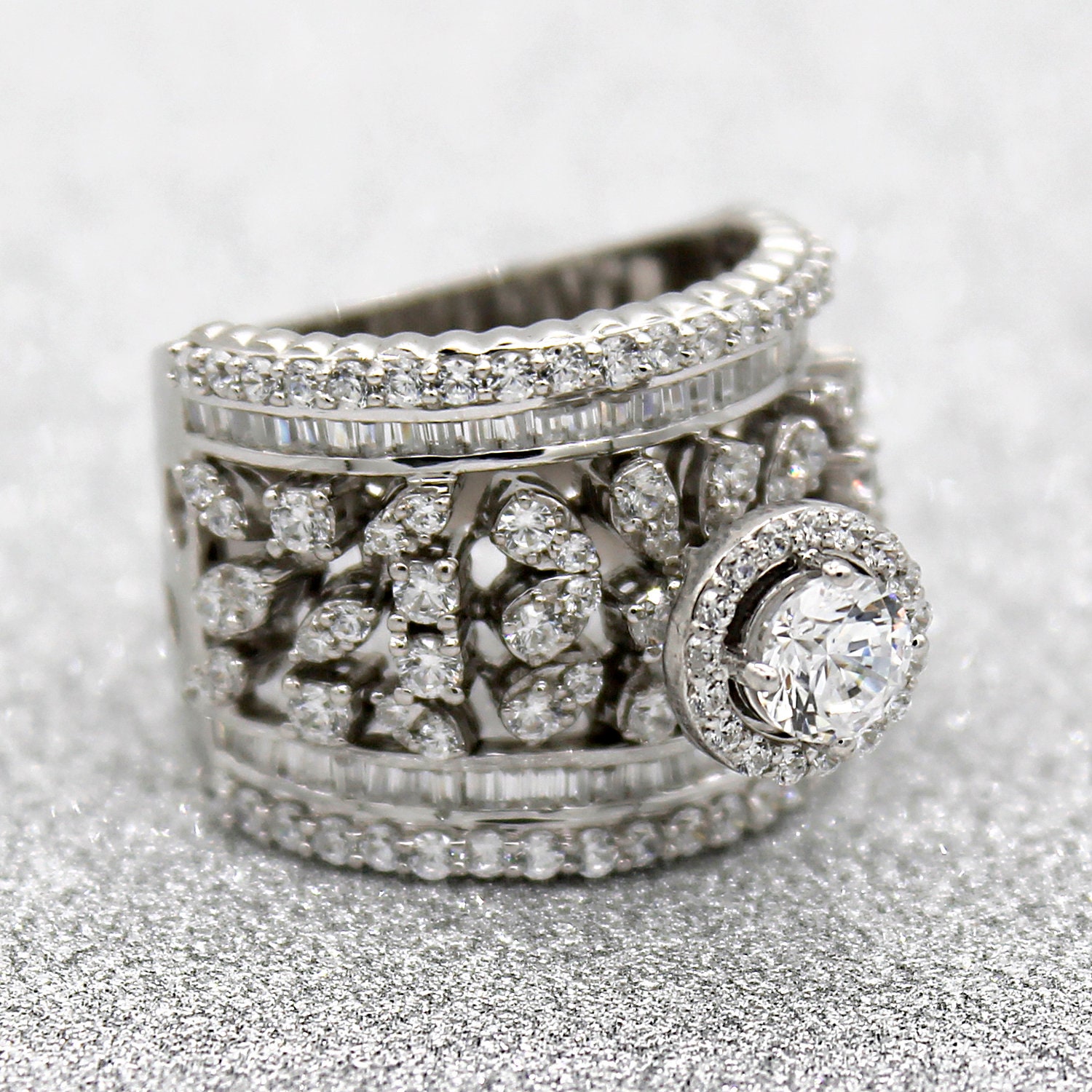Statement Ring In Sterling Silver OR 9KT/14KT/18KT Gold Ring Etsy