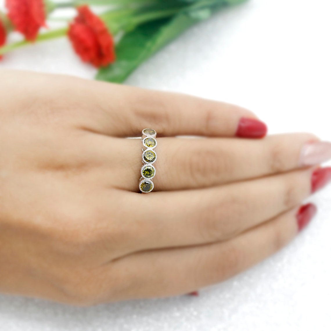 925 STERLING Silver / 9KT White Gold Birthstone Rings August Etsy