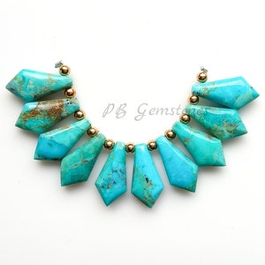 Details about   20 Pieces Super Turquoise Gemstone Smooth Kite Shape Beads Size 12x21-13x22 MM 