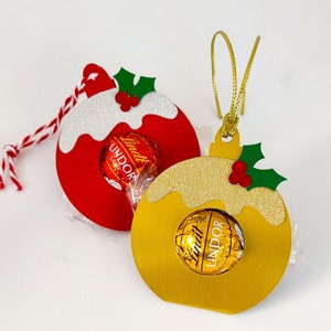 Christmas pudding bauble SVG, Christmas lollipop holder SVG, lollipop svg, lindt holder svg, lindt chocolate holder, Christmas candy holder