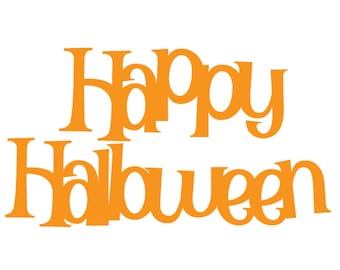 Feliz Halloween SVG, texto de Halloween SVG, Halloween cake topper svg, imágenes prediseñadas de halloween