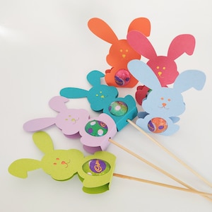 Porte-oeufs de Pâques SVG, 2 tailles, Oeuf de Pâques SVG, Porte-sucettes SVG, Porte-chocolat svg, Porte-oeufs svg, Bunny svg, Cricut, dxf